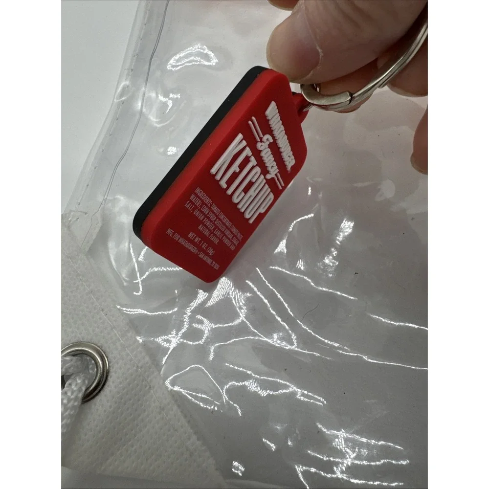 Whataburger clear string backpack with‎ lots of goodies Keychain Sunglasses